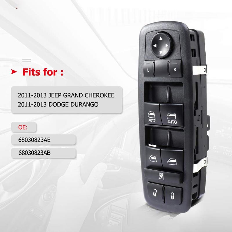 68030823AE Front Left Driver Master Windows Lift Control Switch For 2011 2012 2013 Grand Cherokee,Dodge Durango 68030823AB