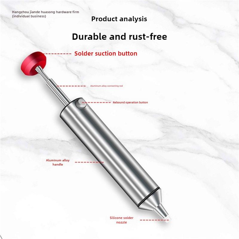 Aluminum Desoldering Pump ESD Safe Solder Sucker Vacuum Tool for Electronics Circuit Board PCB Repair Welding Desolder Gun