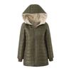 Women's Fashion Casual Coat Cotton Jacket Short Padded Loose Hooded Cotton Jacket