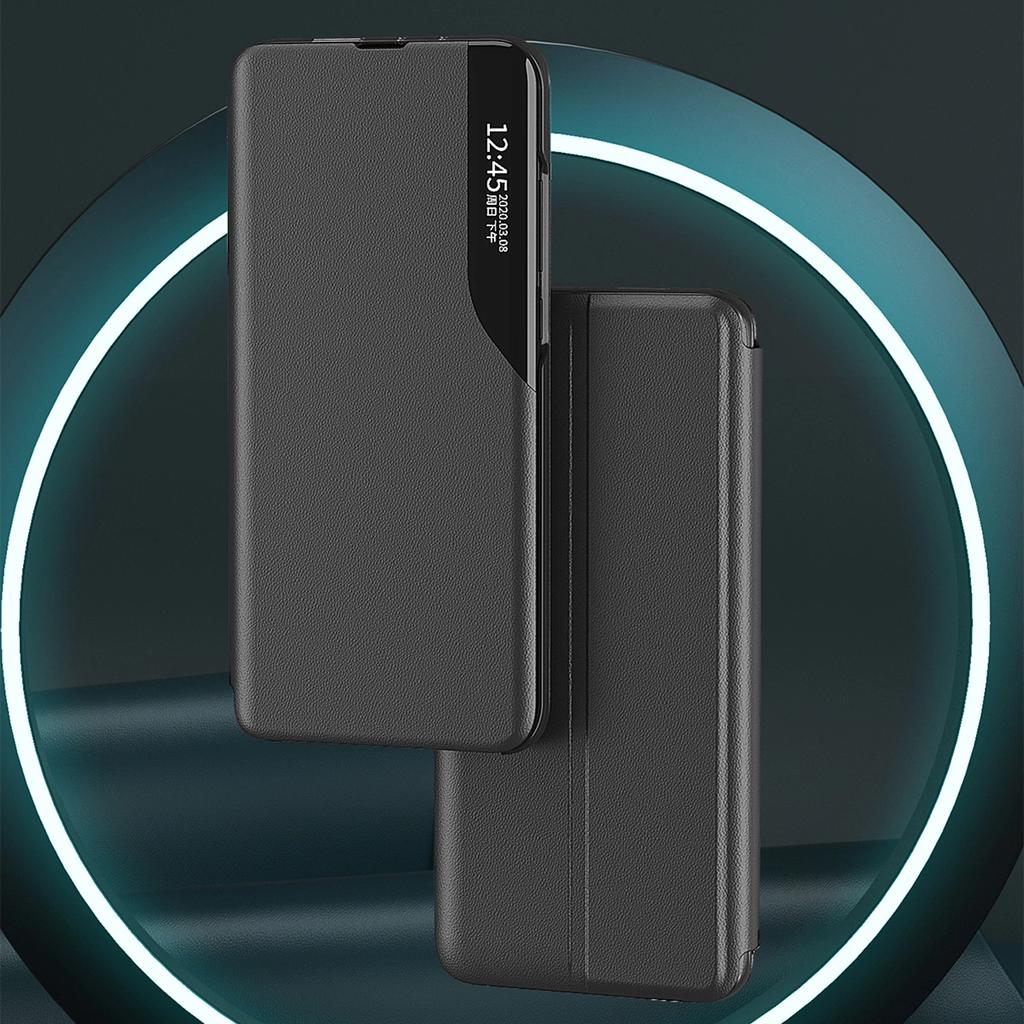 Eco Leather View Case Etui Do Samsung Galaxy S25+ Z Klapką Podstawka - Czarne