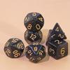 42pcs Polyhedral Digital Dice with Tube for Role Playing Games Glitter Board Game Dice