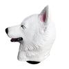 Halloween Animal Snow Leopard Dog Latex Mask White Husky Dog Head Mask