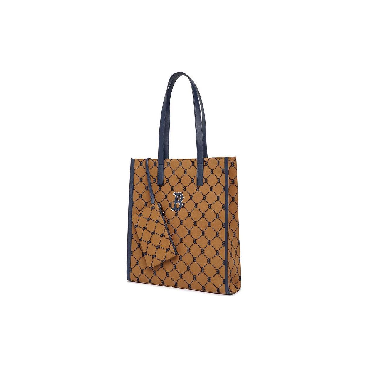 

New MLB Artificial Leather Tote Bag, Shopping Bag, Combo Bag, One Shoulder Handbag Regular Unisex 3AORM012N-43BGD 35.6*9.9*39.6CM