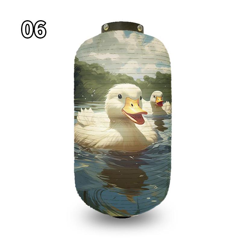 Antique Cartoon Duck Japanese Traditional Cloth Lanterns Restaurant Izakaya Cuisine Decor Advertising Sign Party Decor Lantern