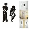 Funny Women Men Self Adhesive Removable Sticker Door Women Men Removable Wall Door Sticker Toilet Sign Decal Decor naklejki wc