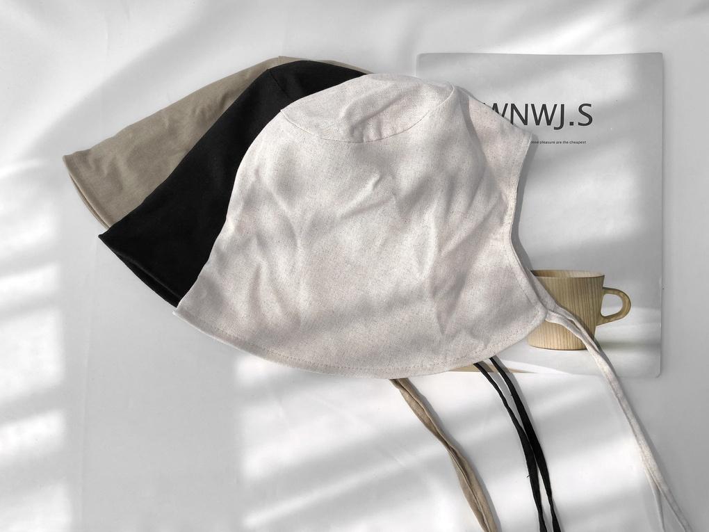 Women's Autumn Winter Linen String Bonnet Bucket Hat Bucket Hat