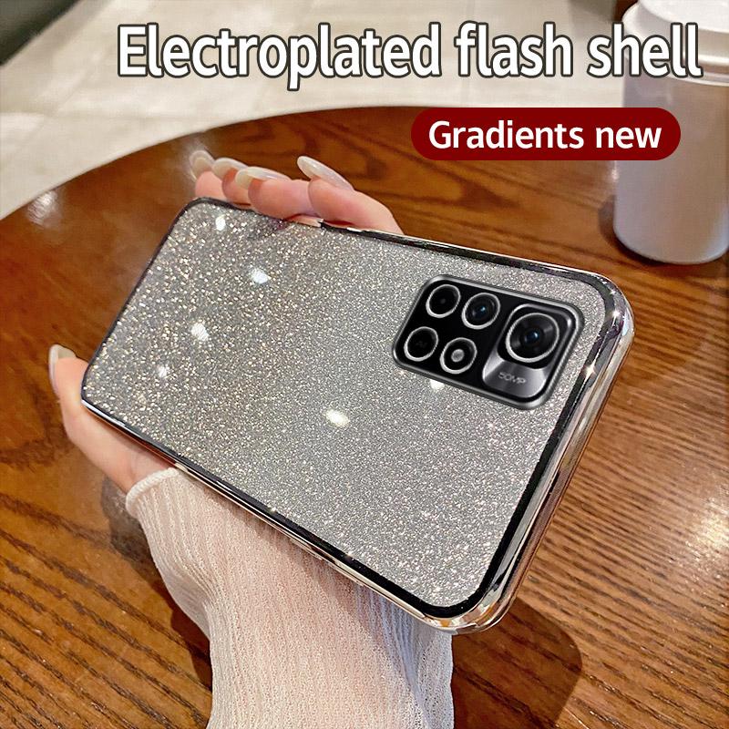 

Для Xiaomi Redmi Note11 5G Чехол Redmi Note 11S note 11T Poco M4 Pro Чехол для телефона Блестящий блестящий чехол для объектива камеры Мягкая задняя крышка For Poco M4Pro 5G