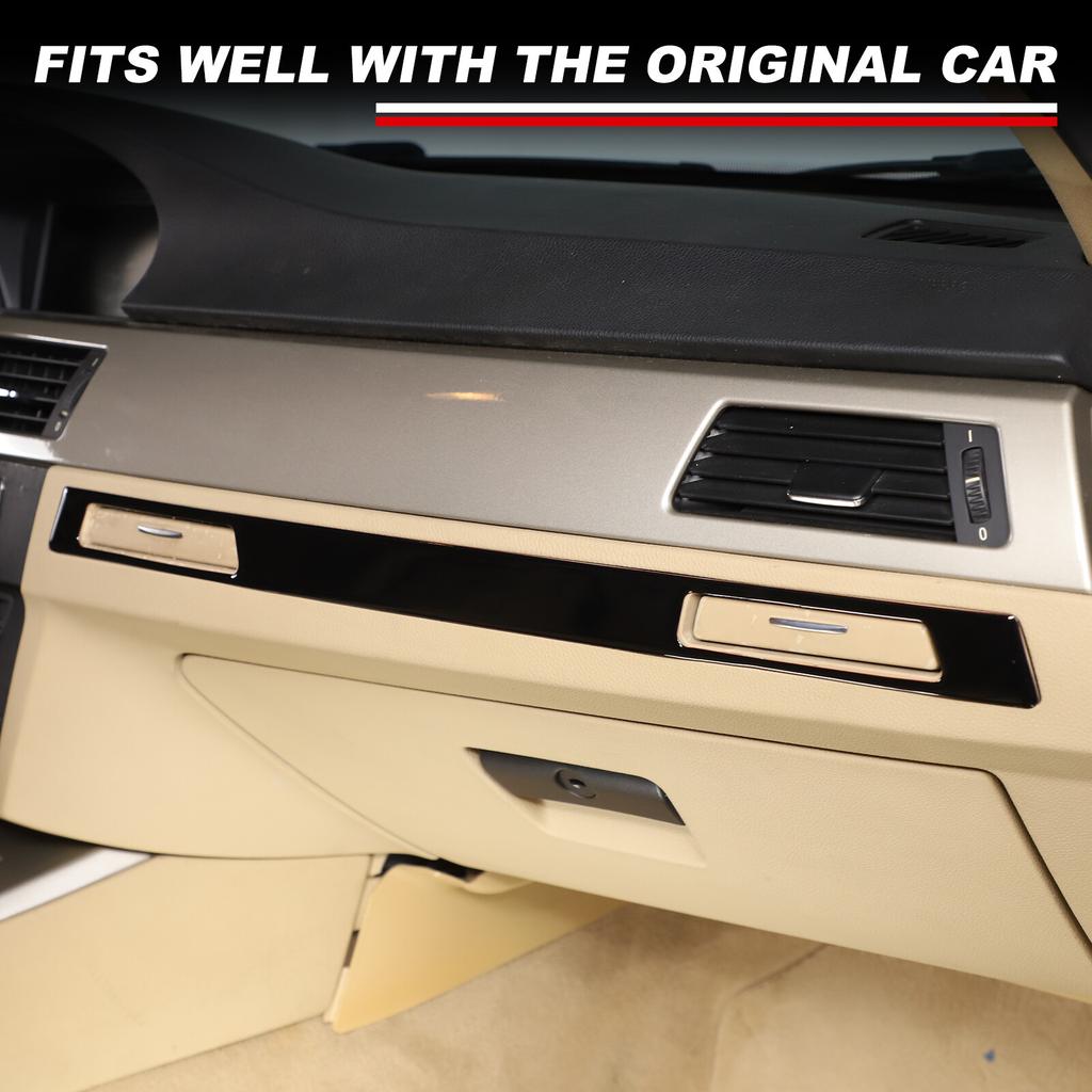 Glossy Black Copilot Cup Holder Trim Cover For BMW 3 Series E90 E92 E93 2005-12