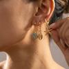 6Pcs Boho Starfish Shell Scallop Earring Set For Women Imitation Pearl Metal Geometric Earring Beach Party Versatile Jewelry