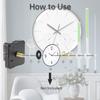 Wall Clock Movement Mechanism Clock with Hands Silent Sweeping Second Movement