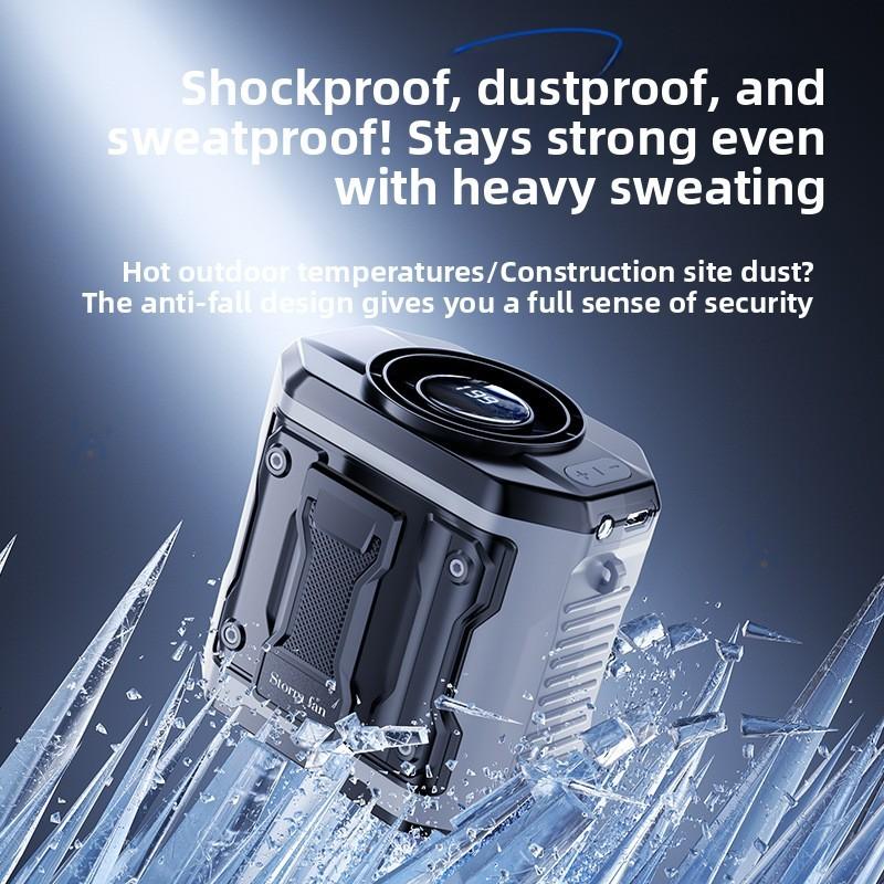 Portable Waist Fan With Led Display For Outdoor Cooling And Highspeed Power
