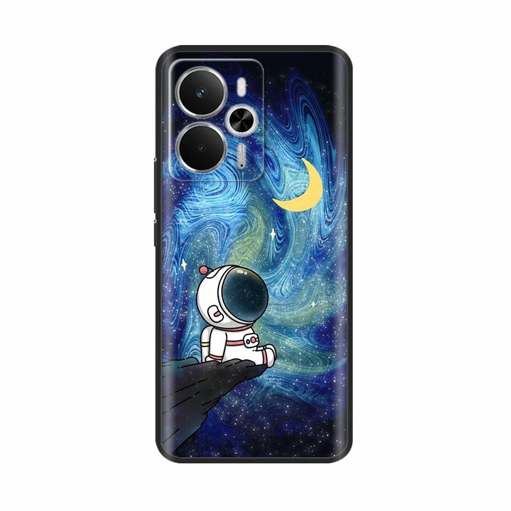 För Realme 14 5G Fodral Mjuk Matt Silikon Baksideskydd För Realme 14T Fundas Realme14 Tecknade Blommor Fodral för Realme 14T