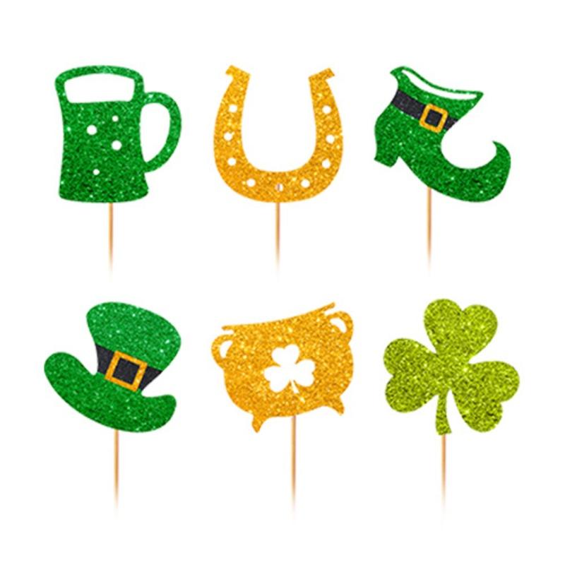 Day St Patricks Irish Festival Decor Banner Cake Topper Party Decor Supplies