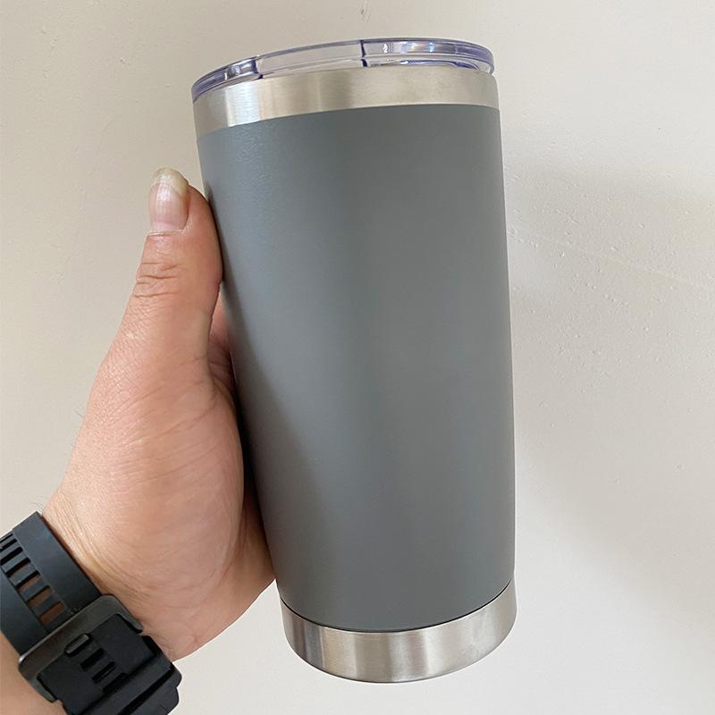 Large Capacity  Thermos Cup 600ml Vacuum Flasks Portable Stainless Steel Thermos Cup Water Bottle Travel Tea Mug Office Thermos Cup
