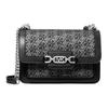 Grayson Artificial Leather Shoulder Bag, Crossbody Bag Large Women's Black & Silver 30F4S7HL3B-023