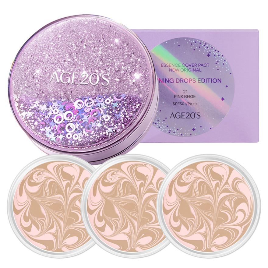 

AGE20 s Эссенция-пудра Shining Drops Cushion / +3*12.5г Сменный блок SPF50+PA++++ 21 pink beige