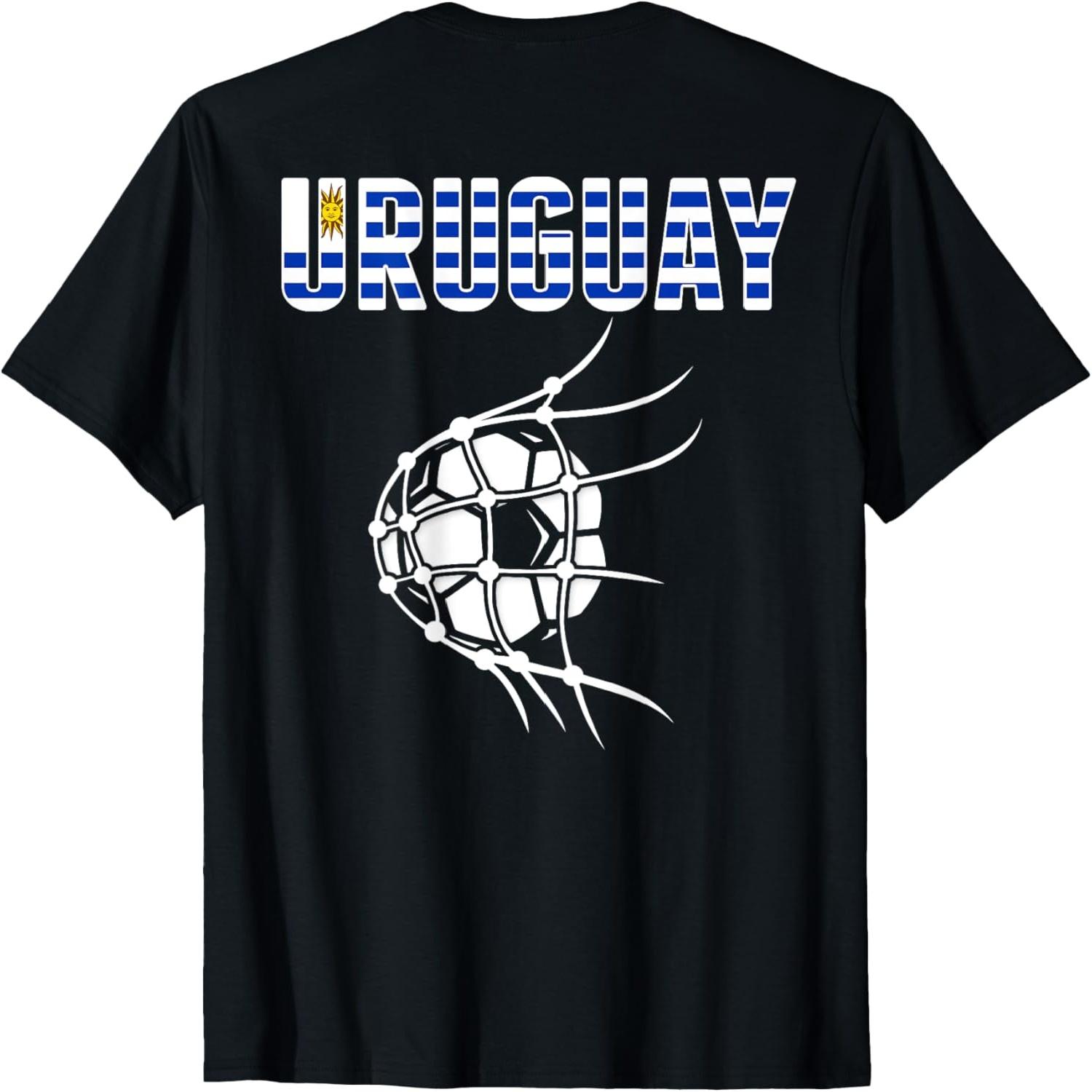 Uruguay Soccer Ball In Net - Support Uruguayan Football Team T-Shirt S