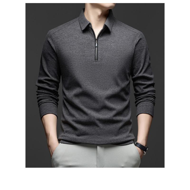 Men S Half Zip Long Sleeve Polo Shirt Casual Fashion Top