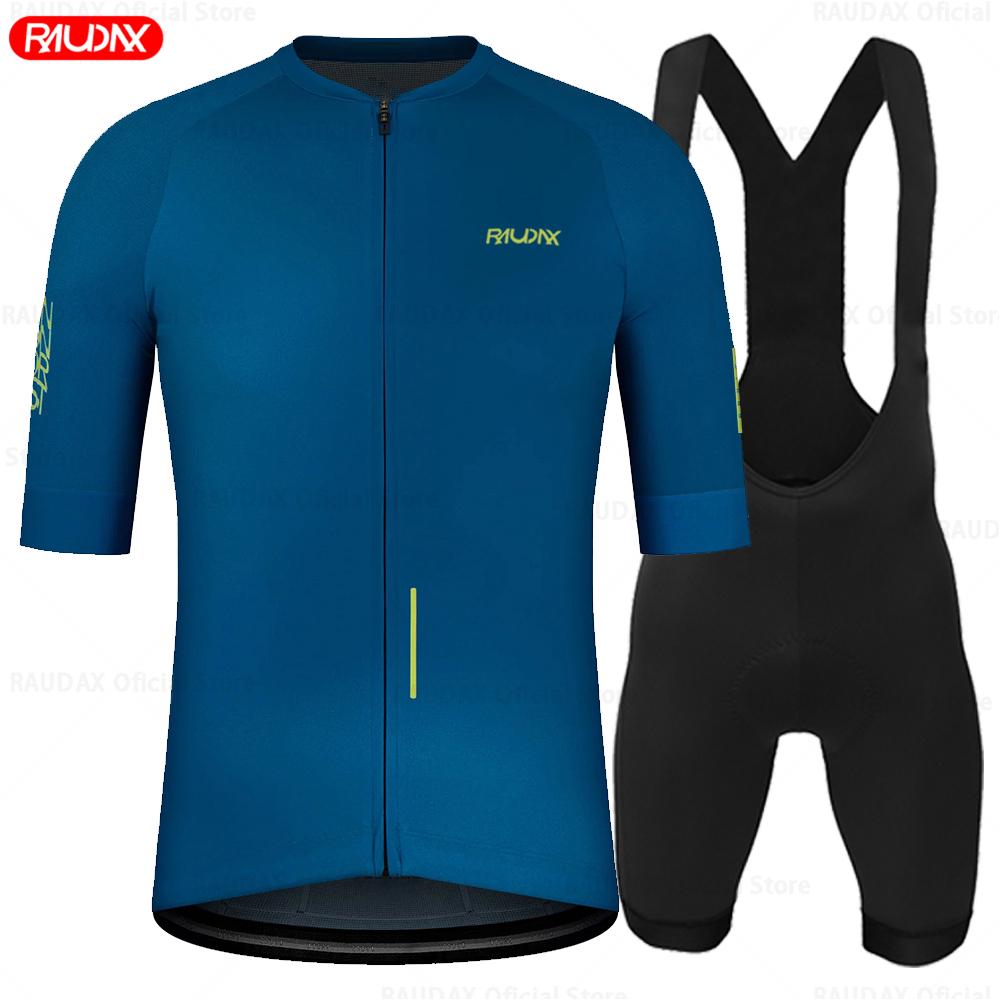 2026 Raudax UNISEX SPECTRA Short Sleeve Jersey Sets Ropa Ciclismo Hombre Summer Cycling Clothing Triathlon Bib Shorts Suit Bike Shirt