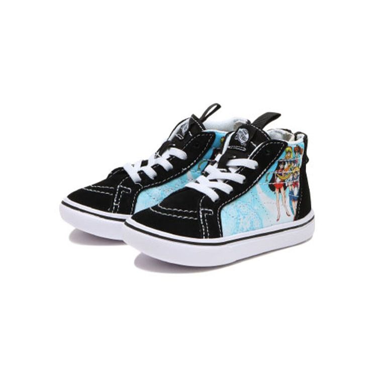 Vans Sailor Moon X Sk8-Hi Zip ComfyCush Toddler Pretty Guardian Baby Sneakers Black Multi VN0A4VJNSKQ