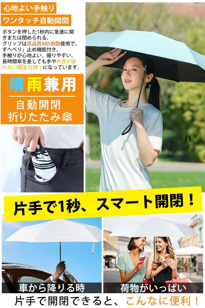 Folding Parasol with UV Light Blocking Easy to Automatic Perfect for both parasols and this umbrella offers complete light heat UV and sun Windproof