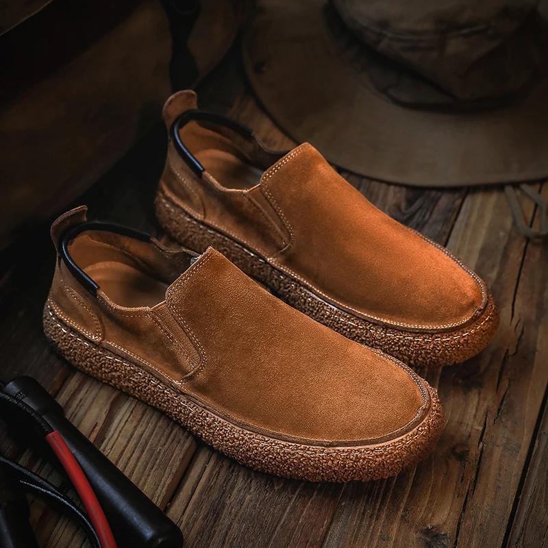 High Quality Classic Men Loafers Men Casual Stylish Mens Lightweight Slip On Shoes Men Round Toe Comfy Abiye Flat Shoes