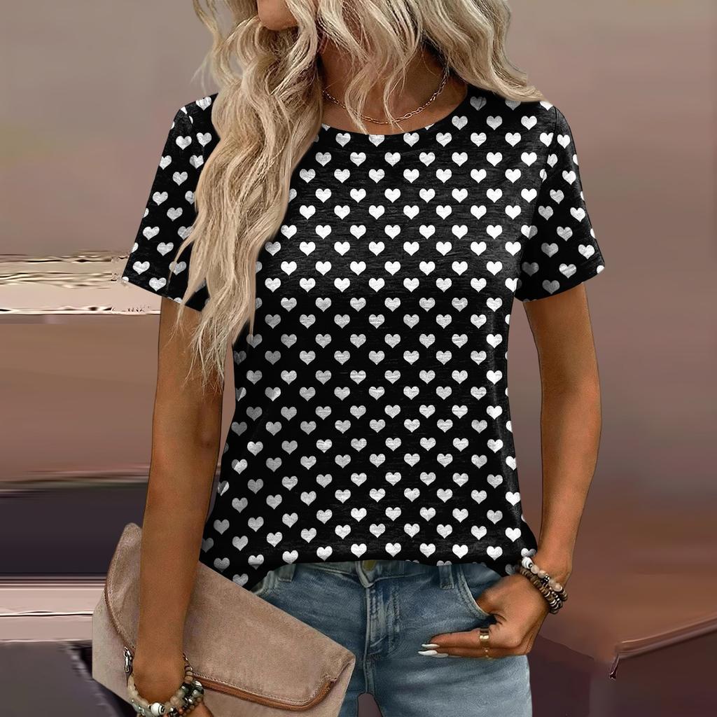 Women's Loose-Fit Fashionable Casual Printed T-Shirt