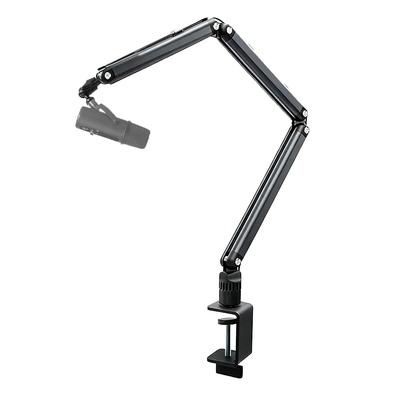 JetWave Microphone Boom Aluminum Microphone Weight Adjustable Eight Articulated Cable and Mic Clip for Condenser Compatible with and Live Broadcasts