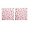 2Pcs Mosaic Wall Tile Stickers, 3D Self Adhesive Tile Stickers, Retro Waterproof And Oil-Proof Wall Decals, Peel And Stick Backsplash Decals