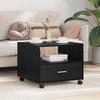 Coffee Table Black Oak Look 55 x 55 x 45 cm Engineered Wood