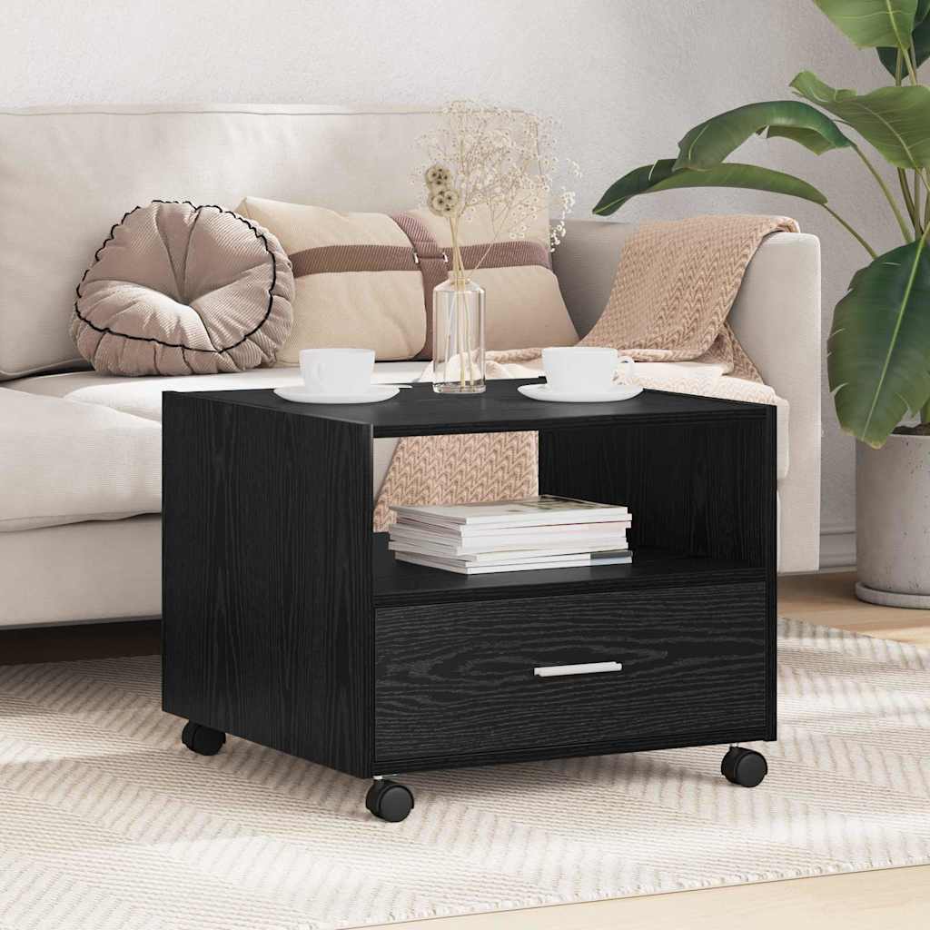 Coffee Table Black Oak Look 55 x 55 x 45 cm Engineered Wood