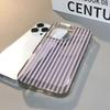 purple stripes Silicone Phone Case For iPhone 13 Pro Max 16 15 Pro 14 13 12 11 14 Plus 17 Air Transparent Funda Cover