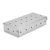 Edelstahl BBQ Smoker Box Silber Rechteckiges Smoker Rohr Barbecue Zubehör Nicht Verformbar Hitzebeständig Pellets Rauch Box