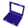 Folulus Women 7 Slot Velvet Jewelry Box Jewelry Organizer Display Tray Storage Box Rings Earrings Necklace Storage