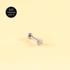 G23 Titanium CZ Zircon Ear Piercing Studs: Threaded, Fashionable Cochlea Jewelry Earrings