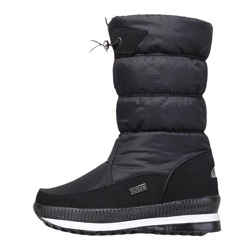Gemütliche Warme Winter Schneestiefel Für Damen Rutschfeste Mittelhohe Plüschstiefel