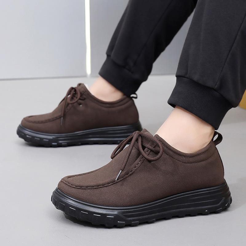 New winter comfortable non-slip velvet cotton shoes versatile comfortable soft sole hair one-pedal snow boots men's shoes