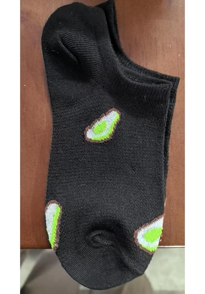 Avocado Jacquard Women's Korean-Style Non-Slip Low-Cut Ankle Socks