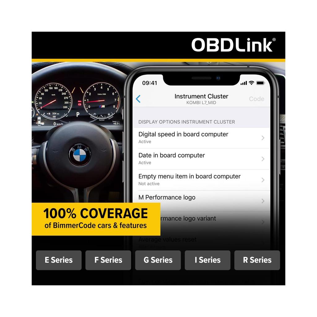 OBDLink CX Bluetooth 5.1 BLE OBD2 Adapter for BMW Mini BimmerCode Car Coding iPhone iOS Android