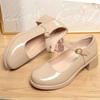 Mary Jane Women's Shoes New Spring Fashion Versatile Single Shoes with Skirts Lady Style Small Leather Shoes