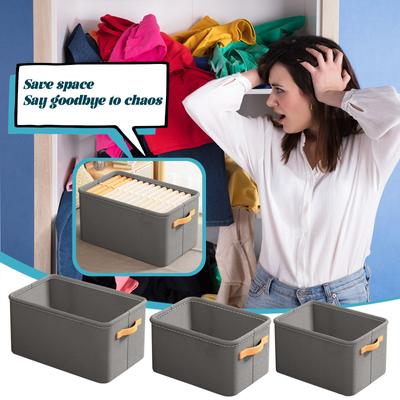 Dicker Stoff-Aufbewahrungskorb für Kleidung, Aufbewahrungsbox für Kleidung, Aufbewahrungsbox für Schlafsäle und den Haushalt