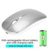 HXSJ M80 2.4G Ergonomic Wireless Rechargeable Silent Mouse with USB Receiver (Silver)