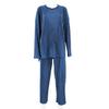 2 pezzi/set abito da uomo top pantaloni set tinta unita coulisse allentata elastico in vita girocollo orlo diviso morbido caldo uomo autunno inverno tuta