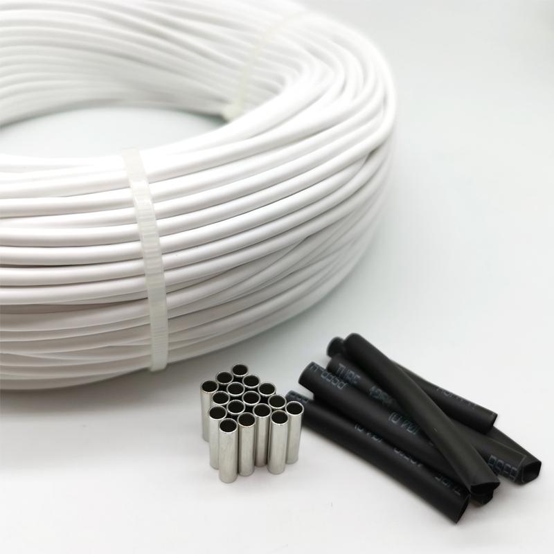 Silicon rubber carbon fiber heating wire 10 to 100 Meters SRAG 12K 2MM heating wire, new infrared high-quality heating cable