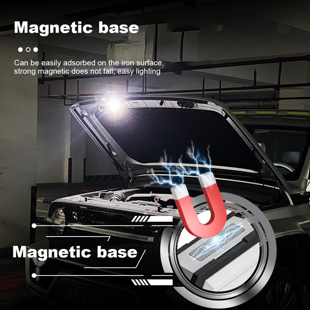 Mini Keychain Flashlight Dual LED Repair Light Rechargeable Camping Lamp Safety Warning Light Outdoor Work Light Emergency Lamp