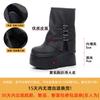 14 Cm Short Boots Women's 2025 Autumn and Winter New Thick-soled Medium Tube Thin Boots Belt Buckle Solid Color Trouser Tube Boots Trend