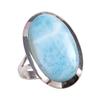 Natural Republic Larimar Gemstone 925 Solid Sterling Silver Gift Ring S.9 y6c79