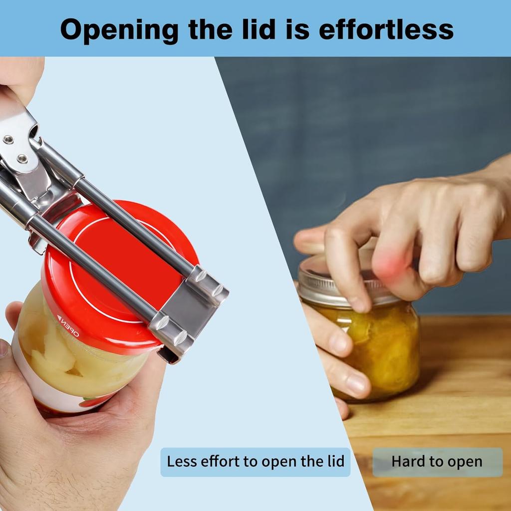 New Non-slip Stainless Steel Can Opener Adjustable Bottle Opener Adjustable Multifunctional Stainless Steel Can Opener