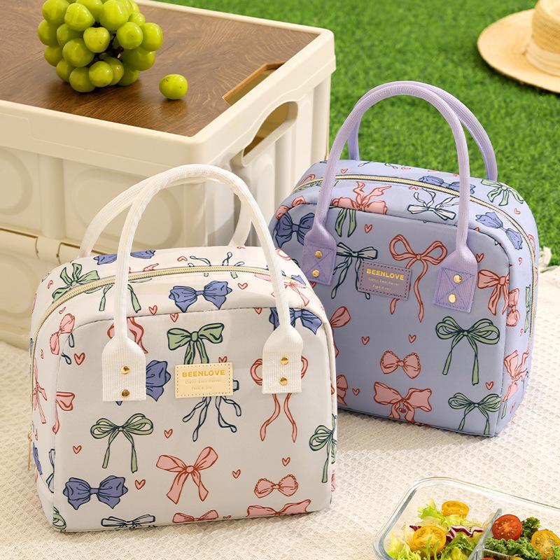 Portable Large Capacity Handheld Lunch Bag Office Worker Lunch Box Handbag Insulated Bag Bento Bag Outdoor Camping Picnic Basket Ice Pack