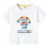 Doraemon Childrens Summer Clothing  Pure Cotton Breathable Top for Kids  Short Sleeve Ding Dong Cat Fashion Tshirt